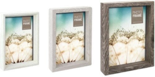 wood photo frames grey/brown/white 3 pieces - hind ja info | Pildiraamid | kaup24.ee