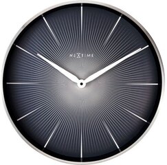 Wall clock 2 seconds 40 cm steel black/silver - цена и информация | Часы | kaup24.ee