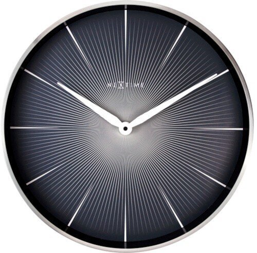 Wall clock 2 seconds 40 cm steel black/silver - hind ja info | Kellad | kaup24.ee