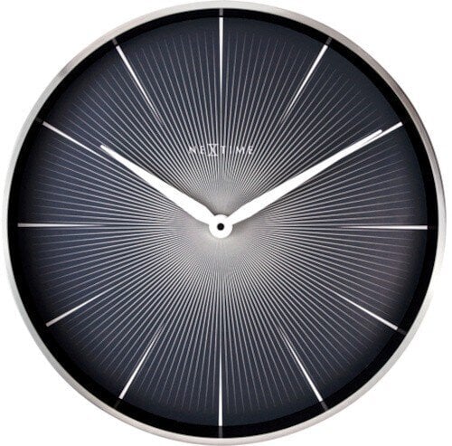 Wall clock 2 seconds 40 cm steel black/silver - цена и информация | Kellad | kaup24.ee