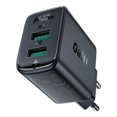 Acefast charger 2x USB 18W QC 3.0, AFC, FCP black (A33 black) цена и информация | Зарядные устройства для телефонов | kaup24.ee