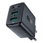 Acefast charger 2x USB 18W QC 3.0, AFC, FCP black (A33 black) цена и информация | Mobiiltelefonide laadijad | kaup24.ee