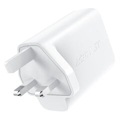 Acefast GaN charger (UK plug) 2x USB Type C 50W, Power Delivery, PPS, Q3 3.0, AFC, FCP (A32 UK) цена и информация | Зарядные устройства для телефонов | kaup24.ee