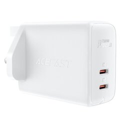 Acefast GaN charger (UK plug) 2x USB Type C 50W, Power Delivery, PPS, Q3 3.0, AFC, FCP (A32 UK) цена и информация | Зарядные устройства для телефонов | kaup24.ee