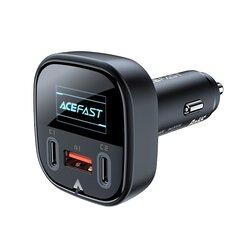 Автомобильное зарядное устройство Acefast, 101W, 2x USB Type C/USB, PPS, AFC, FCP, чёрное (B5) цена и информация | Зарядные устройства для телефонов | kaup24.ee