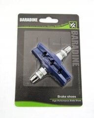 Колодки тормозные (пара), 70 мм V-brake, под шестигранник, Blue, Baradine MTB-947V (HAM000484) 4321 цена и информация | Другие запчасти для велосипеда | kaup24.ee