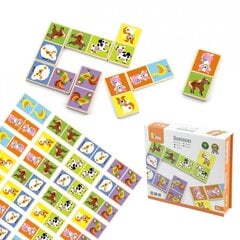 Puidust doomino mäng - loomad hind ja info | Imikute mänguasjad | kaup24.ee