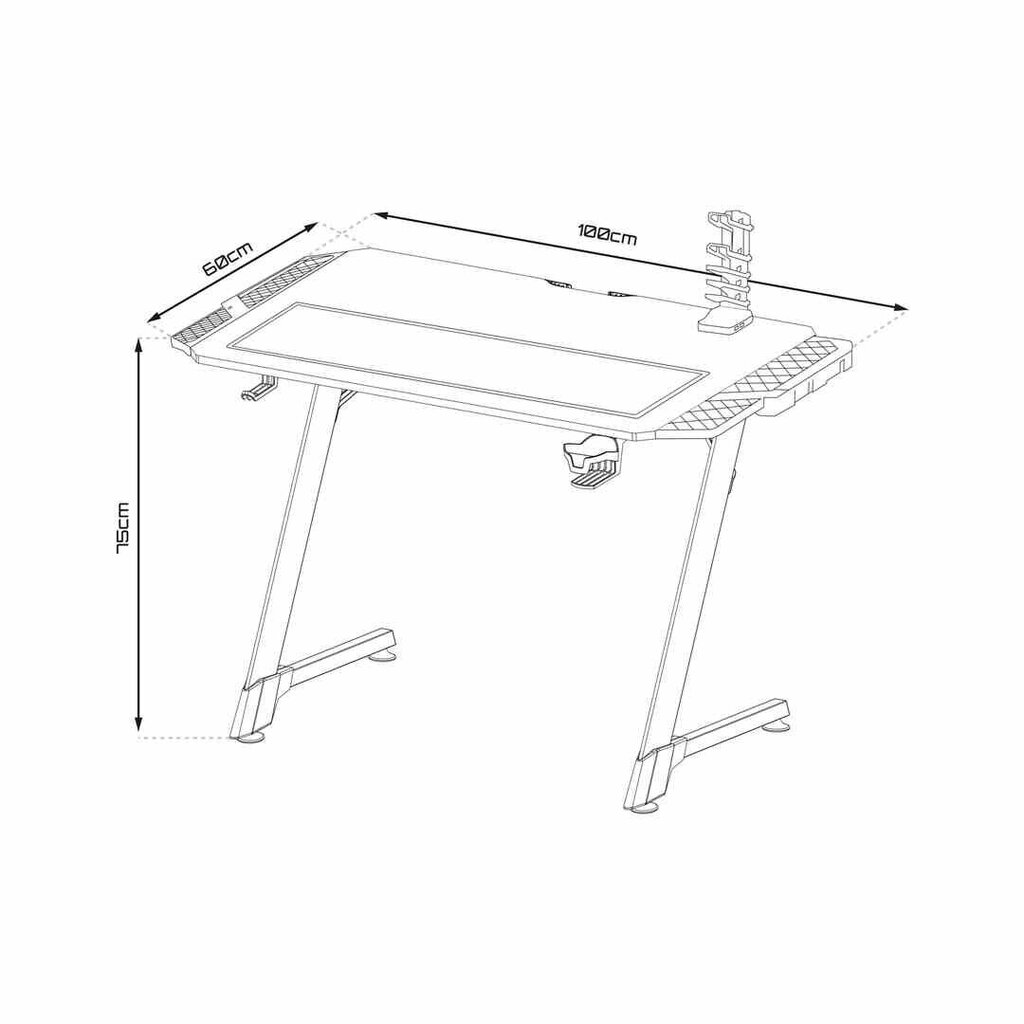 Arvutilaud GAMSET SNAKE 1.0 hind ja info | Arvutilauad, kirjutuslauad | kaup24.ee