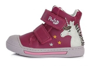 Кожаные  ботинки для девочек Ponte20.
DA03-1-990A.
Pink. цена и информация | Ботинки детские | kaup24.ee