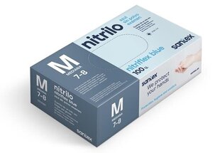 Перчатки нитриловые одноразовые Santex Nitriflex Blue XS, 100шт. цена и информация | Аптечки | kaup24.ee