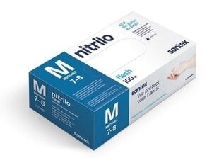 Ühekordsed nitriilkindad Santex Nitrile Flash L, 100 tk цена и информация | Рабочие перчатки | kaup24.ee