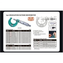 Väline mikromeeter Insize (0-25 mm) цена и информация | Механические инструменты | kaup24.ee
