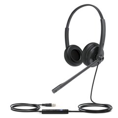 Yealink UH34 DUAL TEAMS headphones/headset Wired Head-band Office/Call center USB Type-A Black hind ja info | Kõrvaklapid | kaup24.ee