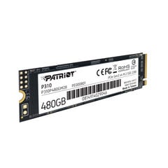 SSD Patriot P310 480GB M.2 2280 PCIe NVMe 4.0 x4 TLC цена и информация | Внутренние жёсткие диски (HDD, SSD, Hybrid) | kaup24.ee
