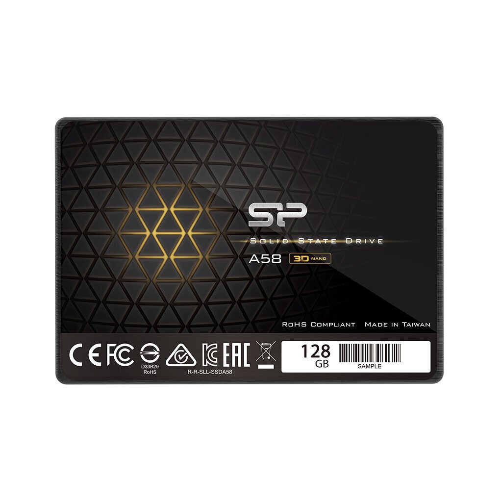 Dysk SSD Silicon Power Ace A58 128GB 2,5" SATA III 550/420 MB/s цена и информация | Sisemised kõvakettad (HDD, SSD, Hybrid) | kaup24.ee