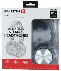 Swissten Trix Bluetooth 4.2 Headphones with FM / AUX / MicroSD / Grey цена и информация | Наушники | kaup24.ee