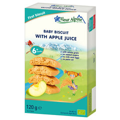 Печенье детское Fleur Alpine с яблочным соком, с 6 месяцев, 120 г цена и информация | Закуски, напитки для детей | kaup24.ee