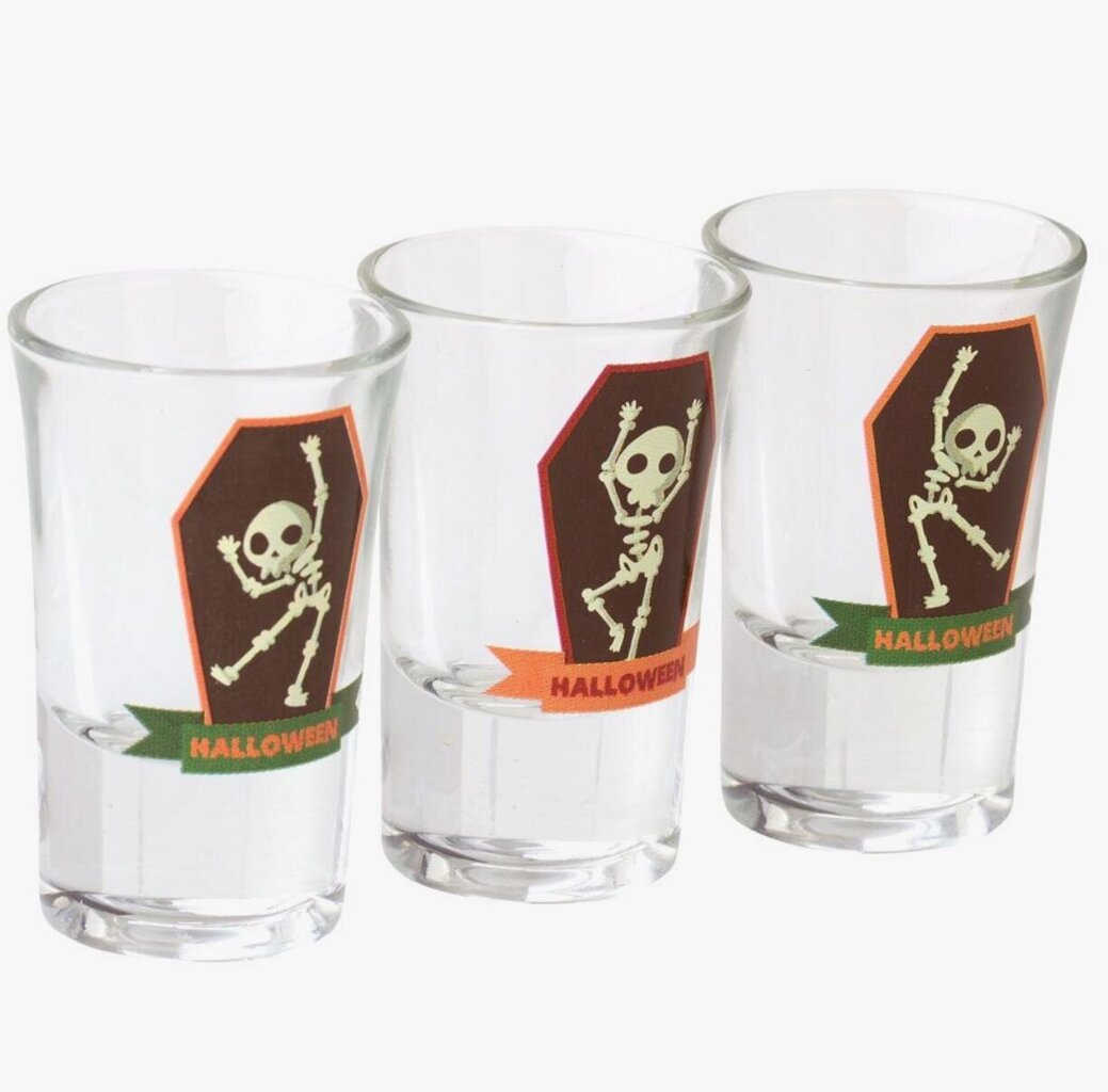 Halloweeni klaaside komplekt, 3 tk., 35 ml hind ja info | Klaasid, tassid ja kannud | kaup24.ee