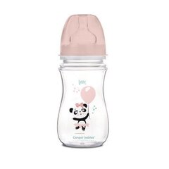 Laia kaelaga antikoolne pudel Canpol Babies EasyStart 35/222, 300 ml, roosa hind ja info | Lutipudelid ja aksessuaarid | kaup24.ee