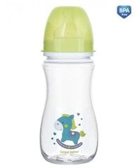 Laia kaelaga antikoolne pudel Canpol Babies EasyStart 35/221, 240 ml, roheline hind ja info | Lutipudelid ja aksessuaarid | kaup24.ee