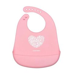 Silikoonist rinnahoidja taskuga Canpol Babies 74/024, roosa цена и информация | Слюнявчики | kaup24.ee