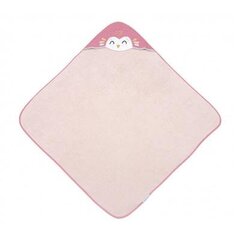 Kapuutsiga rätik Canpol Babies Pink Owl 26/801, 100x100 hind ja info | Vannitooted | kaup24.ee