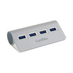 USB-разветвитель CoolBox COO-HU4ALU3 Алюминий (4 порта) цена и информация | Адаптеры и USB-hub | kaup24.ee