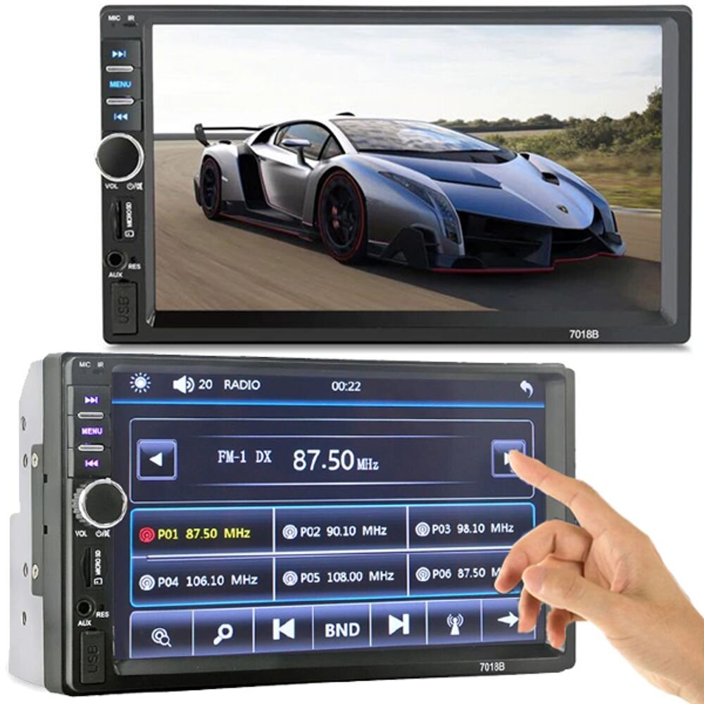 Tahavaatekaameraga autoarvuti, LCD 7 tolli ekraan, raadio, Bluetooth hind ja info | FM modulaatorid, FM trasmitterid | kaup24.ee