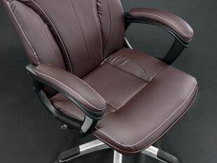 Офисное кожаное кресло Eago, коричневое цена и информация | Офисные кресла | kaup24.ee