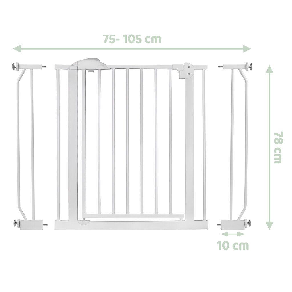 Turvavärav 75-105 cm valge цена и информация | Laste ohutustarvikud | kaup24.ee