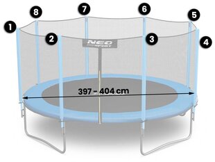 Kaitsev välisbatuutivõrk, 404 cm - 13FT., Neo-Sport цена и информация | Батуты | kaup24.ee