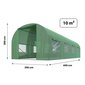 Aiatunnel - kasvuhoone, 2,5x4xH2m (10m2)., roheline hind ja info | Kasvuhooned | kaup24.ee