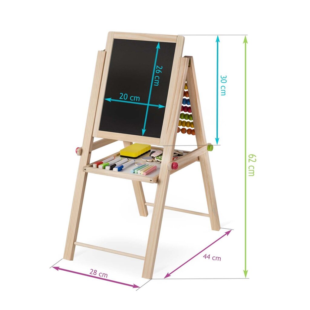 Kokkupandav magnettahvel 63 x 29 x 44 cm hind ja info | Arendavad mänguasjad | kaup24.ee