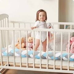Защита кроватки - тесьма, 3m сине-серая цена и информация | Детское постельное бельё | kaup24.ee