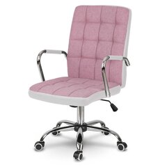 Kontoritool, kangas, roosa ja valge цена и информация | Офисные кресла | kaup24.ee