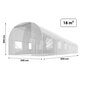 Aiatunnel - kasvuhoone, 3x6m (18m2), valge цена и информация | Kasvuhooned | kaup24.ee
