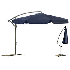 Складной садовый зонт, 6 секций, Ø 350см, темно-синий цена и информация | Зонты, маркизы, стойки | kaup24.ee