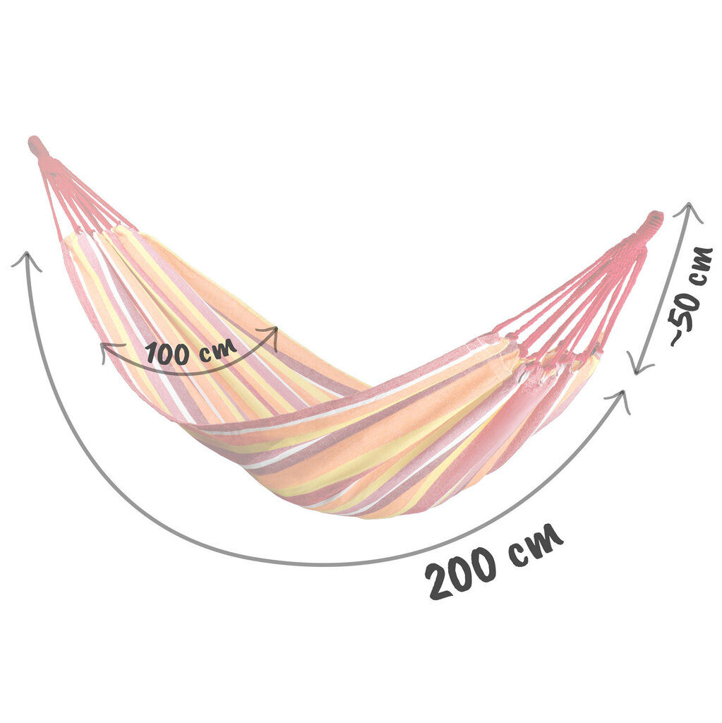 Ühekordne aia võrkkiik, Garden Hammock kollane ja punane hind ja info | Võrkkiiged | kaup24.ee