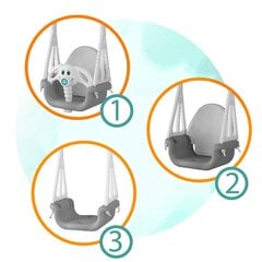 Детские модульные качели бело-серые цена и информация | Подвесные качели | kaup24.ee