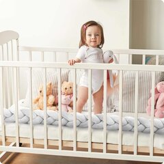 Võrevoodikaitse - palmik, 3m, hall hind ja info | Beebide ja laste voodipesu | kaup24.ee