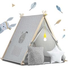 Детская палатка с лампой, серая цена и информация | Детские игровые домики | kaup24.ee