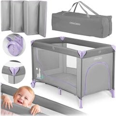 Детская кроватка - манеж, 125 х 65 х 78 см., РК-240, серо-фиолетовый цена и информация | Манежи для детей | kaup24.ee