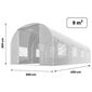 Aiatunnel - kasvuhoone, 2x4,5m (9m2), valge цена и информация | Kasvuhooned | kaup24.ee
