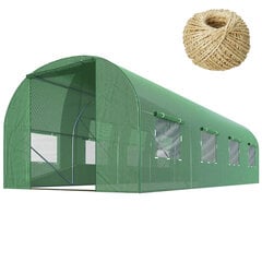 Садовый туннель - теплица, 2x4,5xH2м (9м2), зеленый цена и информация | Теплицы | kaup24.ee