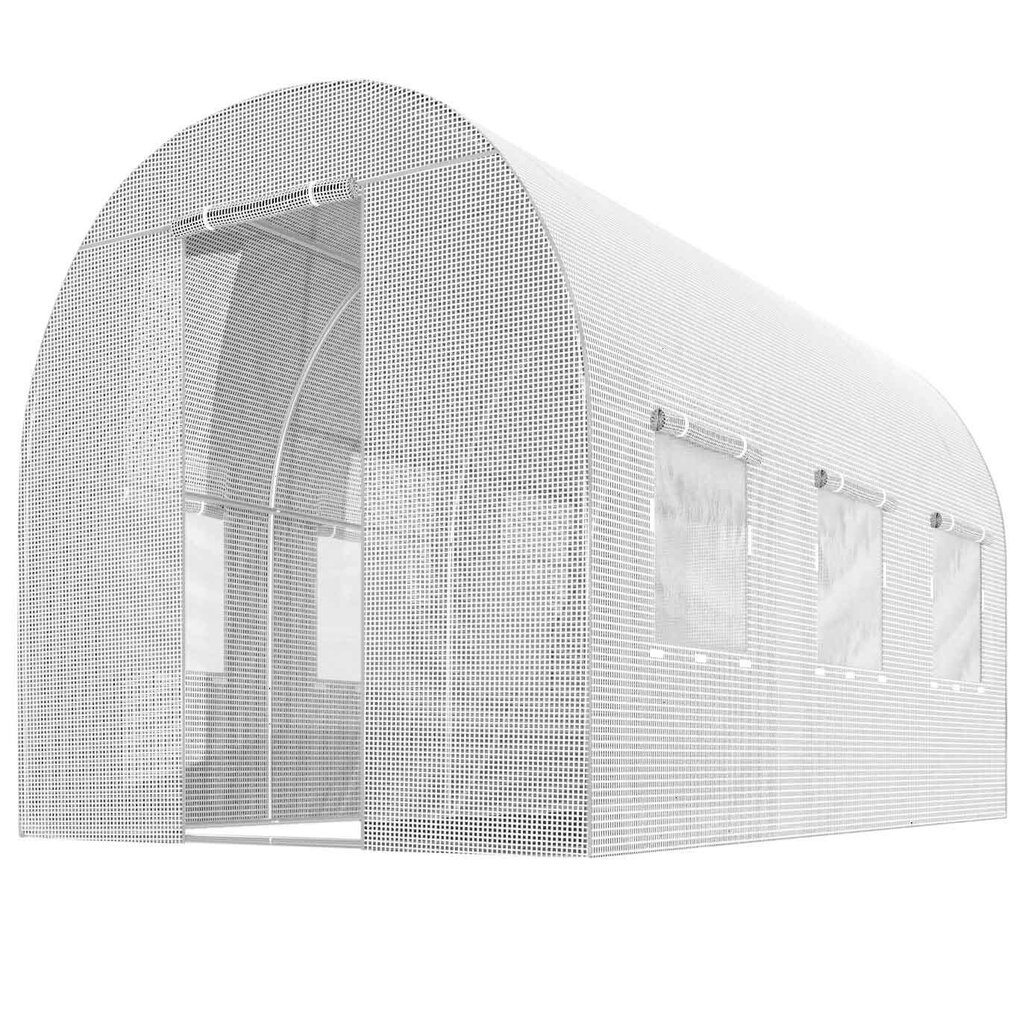 Aiatunnel - kasvuhoone, 2x3,5m (7m2), valge цена и информация | Kasvuhooned | kaup24.ee
