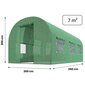 Aiatunnel - kasvuhoone, 2x3,5x (7m2), roheline hind ja info | Kasvuhooned | kaup24.ee