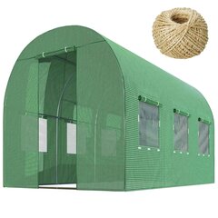 Садовый туннель - теплица, 2x3,5x (7м2), зеленый цена и информация | Теплицы | kaup24.ee