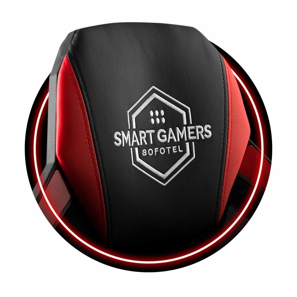 Mänguritool, Smart Gamers, must punasega hind ja info | Kontoritoolid | kaup24.ee