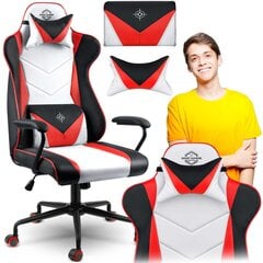 Игровое кресло, Smart Gamers белый красный черный цена и информация | Офисные кресла | kaup24.ee