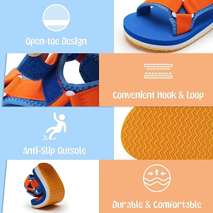 IceUnicorn laste sandaalid, sinine-oranž цена и информация | Laste sandaalid | kaup24.ee